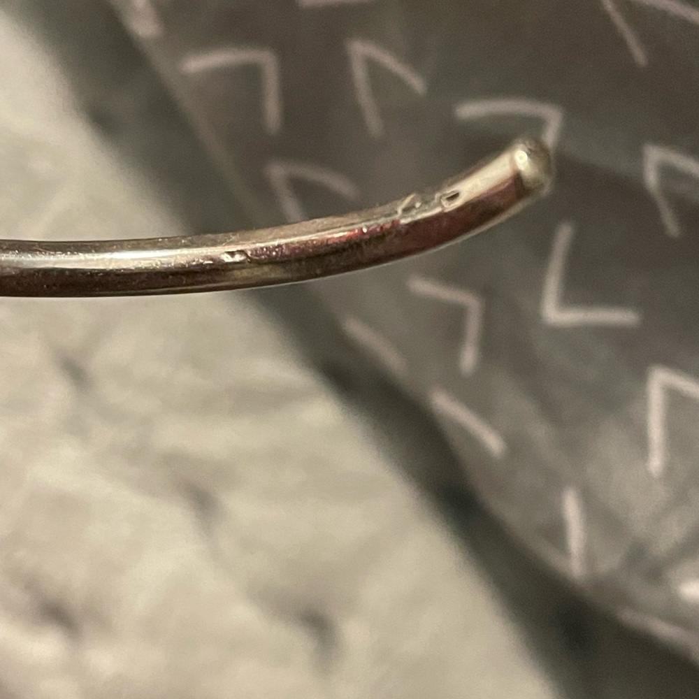 Sterling Silver Southwestern Azurite Crystal Dainty Cuff Bracelet.. NWOT - Picture 6 of 8